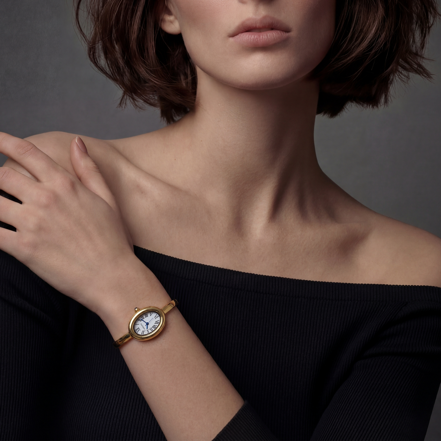 women's gloss gold watch