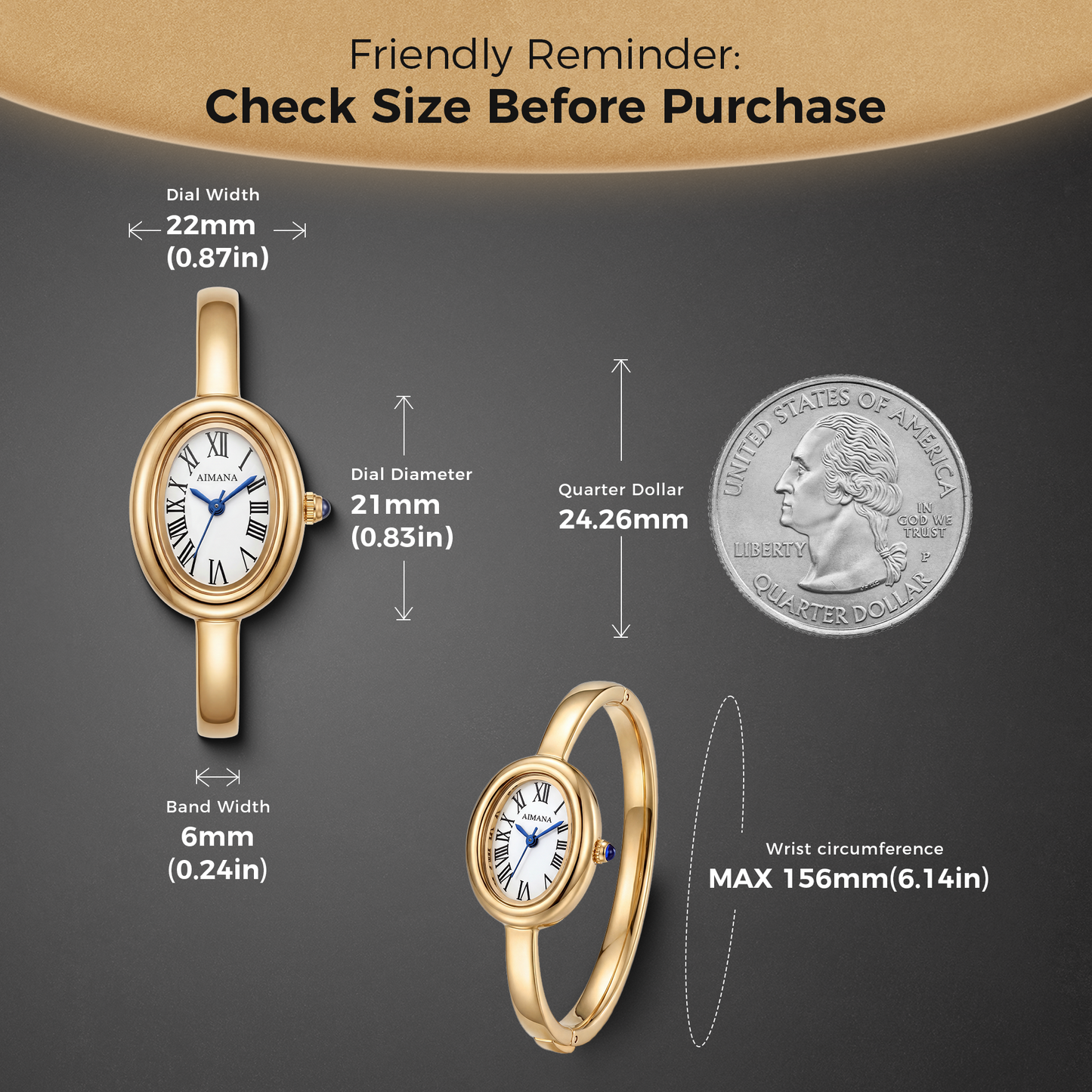 women's gloss gold watch
