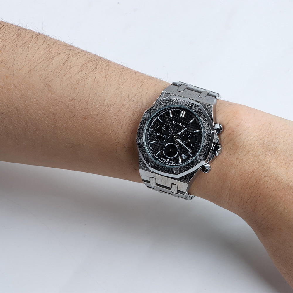 Men's Black Dial Luminous Watch
