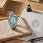 Men's Blue Dial Stainless Steel Wrist Strap