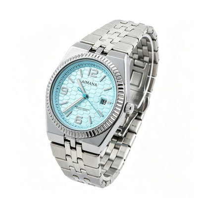 Men's Blue Dial Stainless Steel Wrist Strap